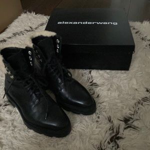 Alexander Wang Andy Hiker calf/Shearing boots 36